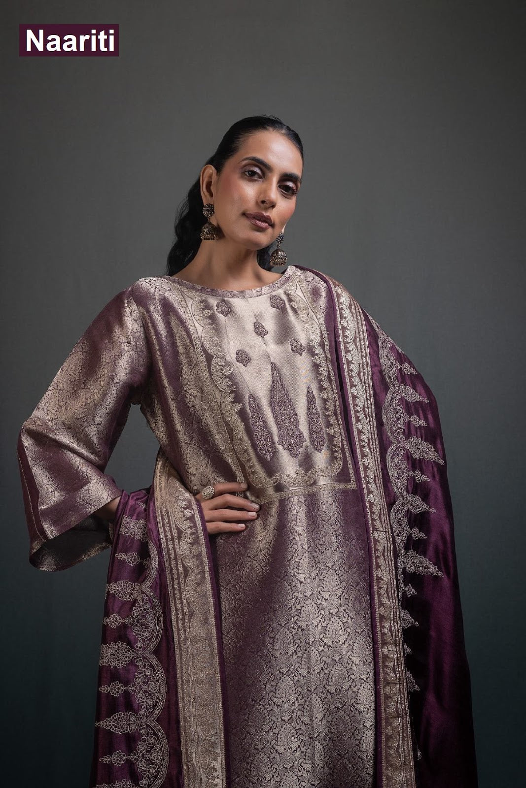 Ufnaaz 2911 Naariti Silk Jacquard Pant Style Suits Manufacturer