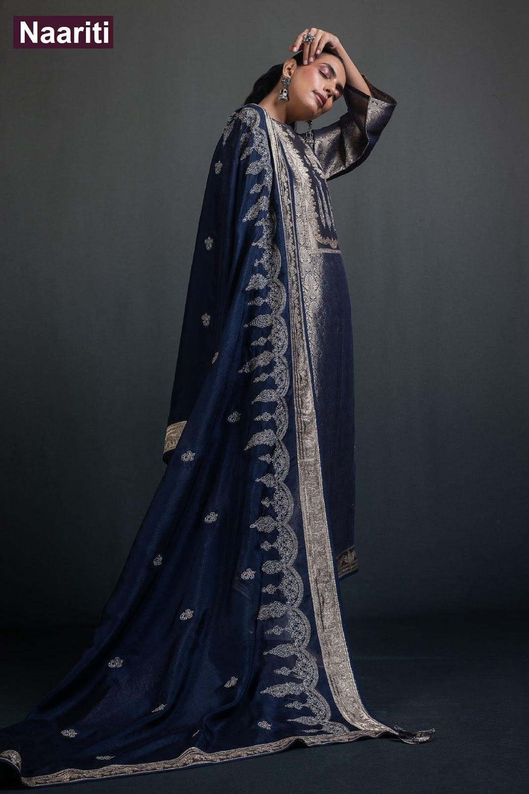 Ufnaaz 2911 Naariti Silk Jacquard Pant Style Suits Manufacturer