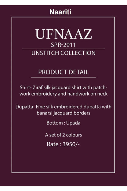 Ufnaaz 2911 Naariti Silk Jacquard Pant Style Suits Manufacturer