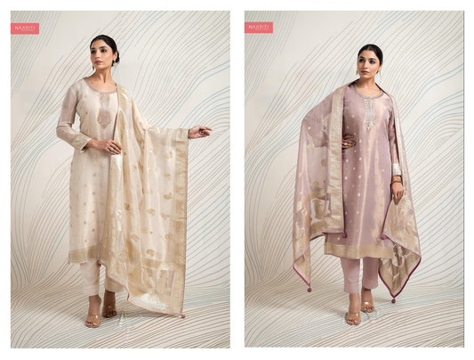 Ujjawala Naariti Tissue Jacquard Pant Style Suits Supplier Gujarat
