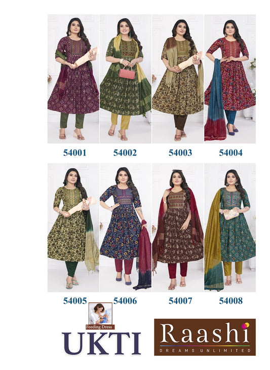 Ukti Feeding Raashi Capsule Readymade Pant Style Suits Wholesaler India