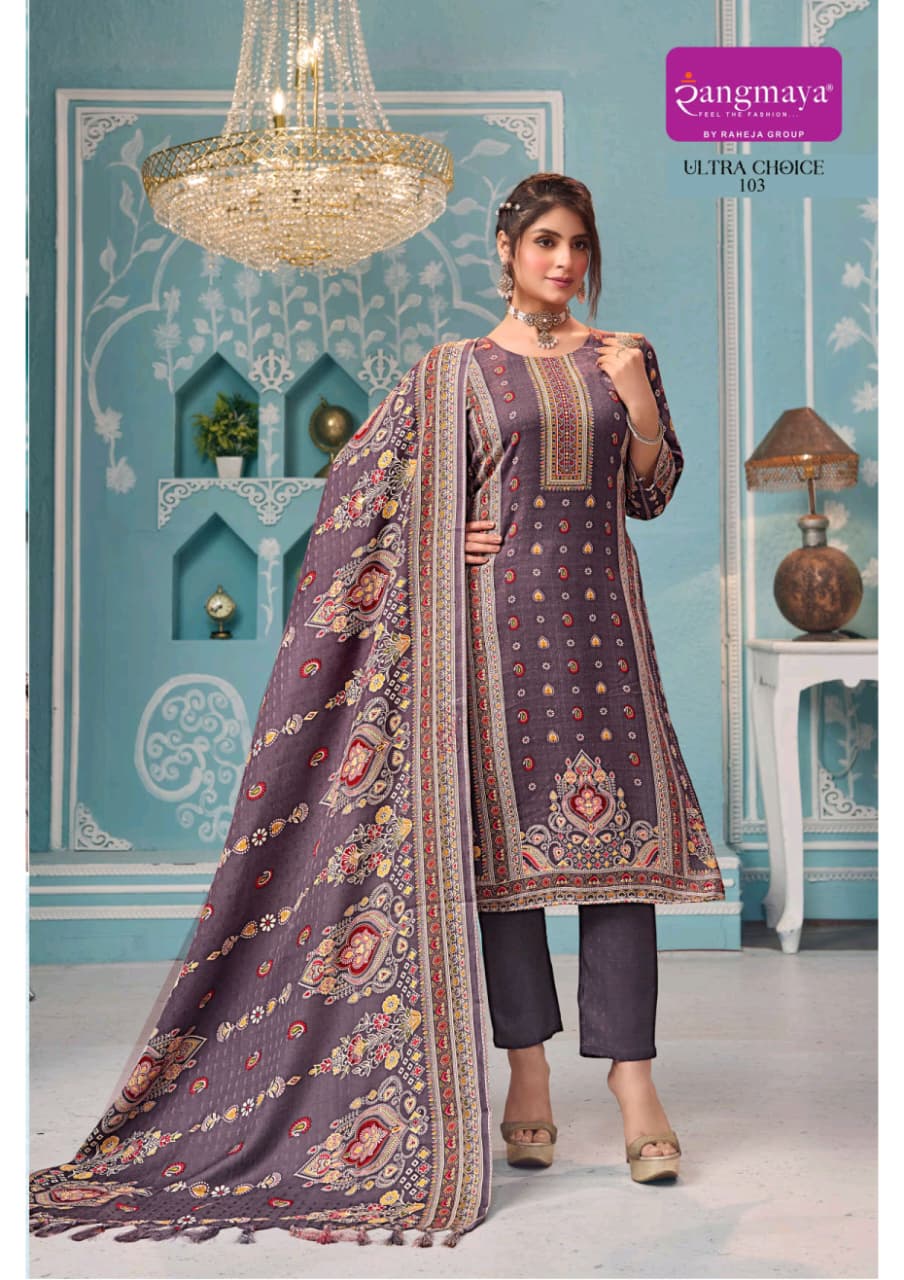 Ultra Choice Rangmaya Readymade Pashmina Suits Manufacturer India