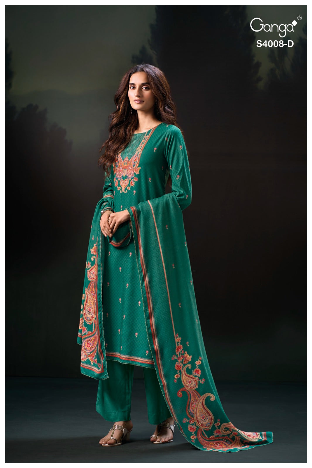 Ulyssa 4008 Ganga Premium Pashmina Suits Manufacturer Ahmedabad