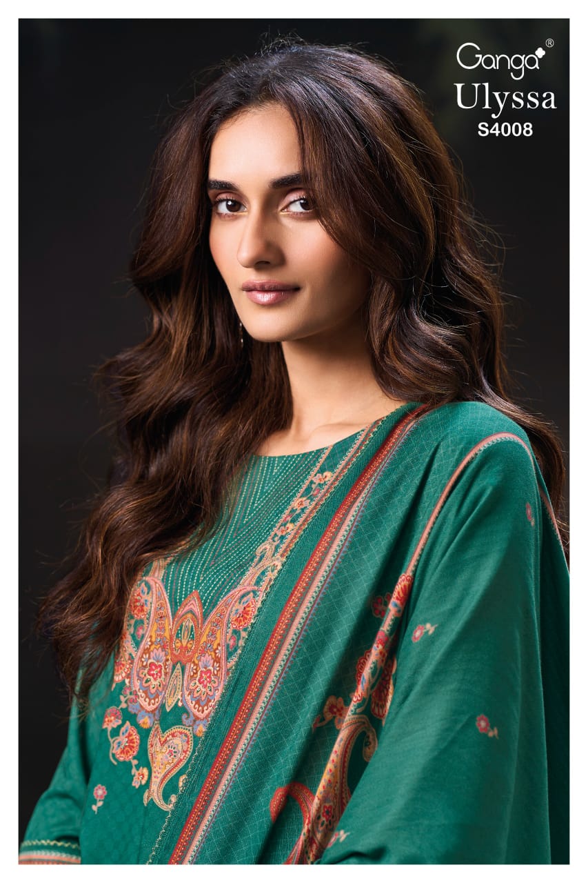 Ulyssa 4008 Ganga Premium Pashmina Suits Manufacturer Ahmedabad