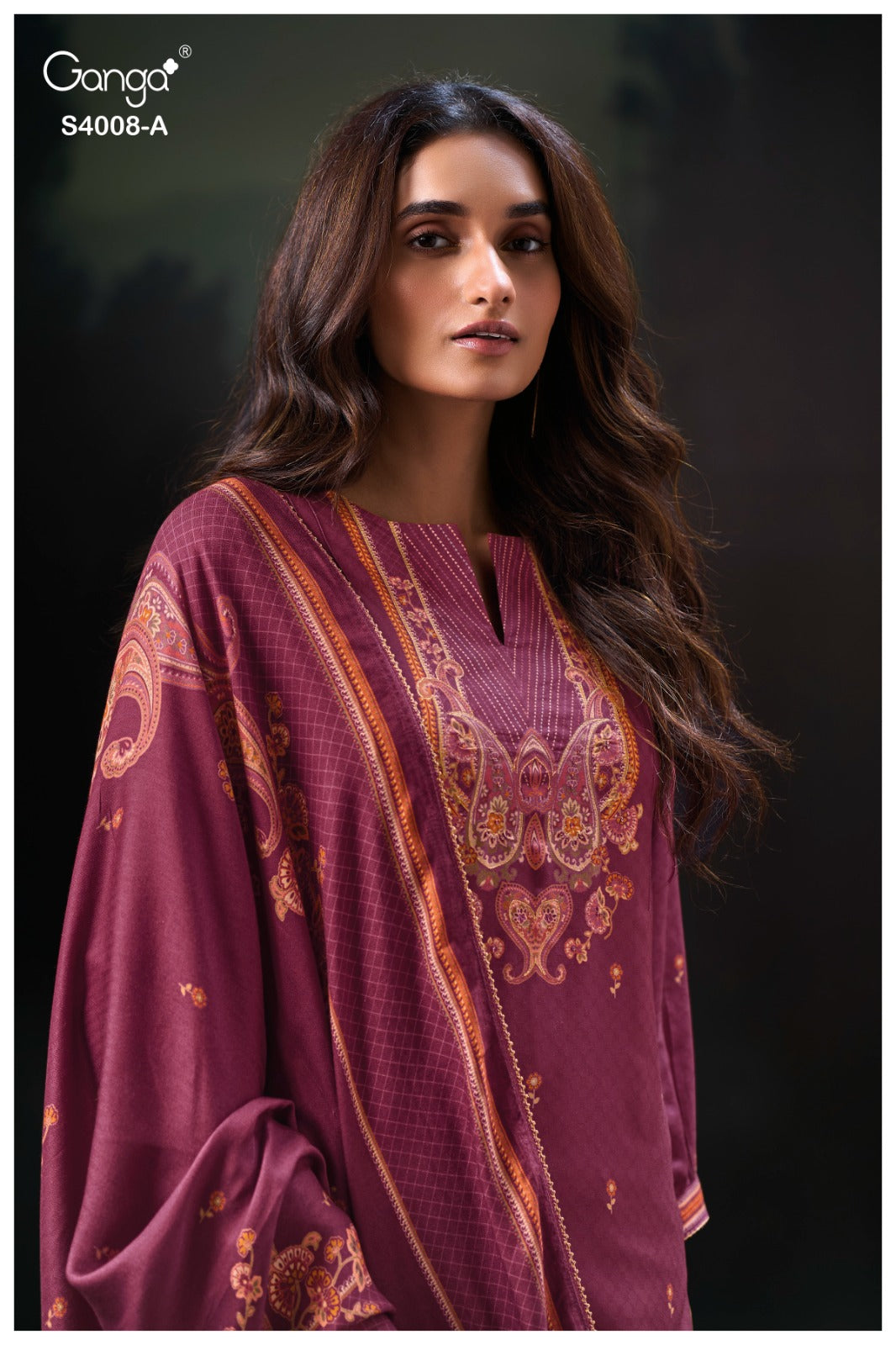 Ulyssa 4008 Ganga Premium Pashmina Suits Manufacturer Ahmedabad