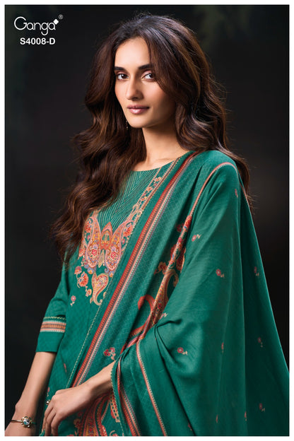 Ulyssa 4008 Ganga Premium Pashmina Suits Manufacturer Ahmedabad