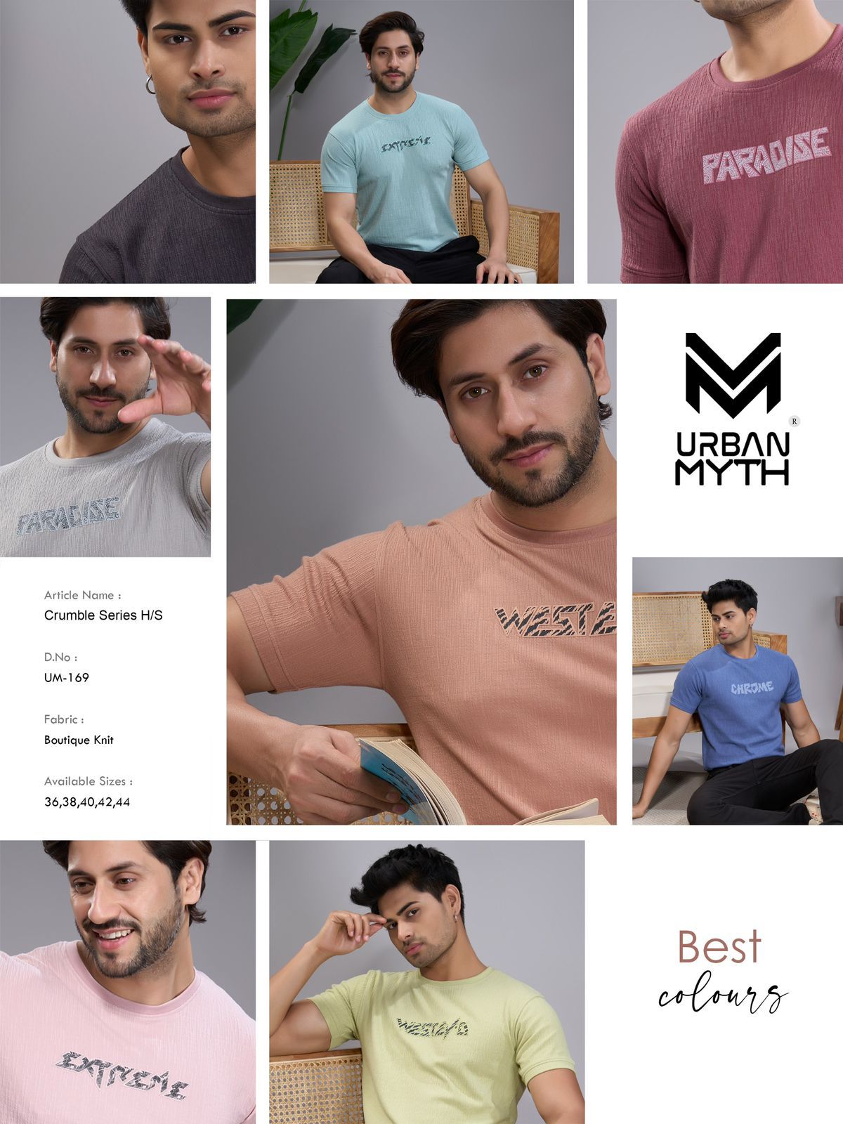 Um 169 Urban Myth Knit Mens Tshirts Manufacturer