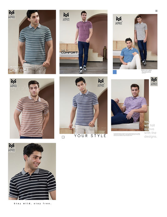 Um 184 Urban Myth Stripes Mens Tshirts Manufacturer Ahmedabad