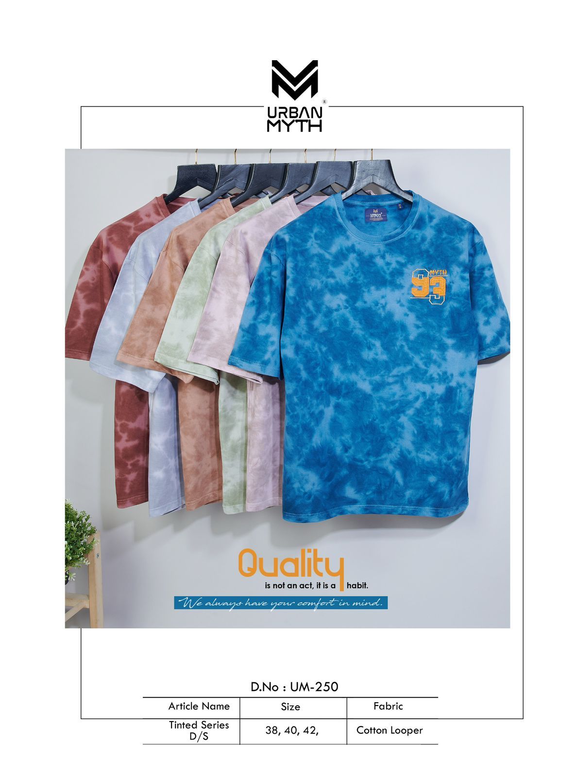 Um 250 Urban Myth Cotton Mens Tshirts Wholesale Price