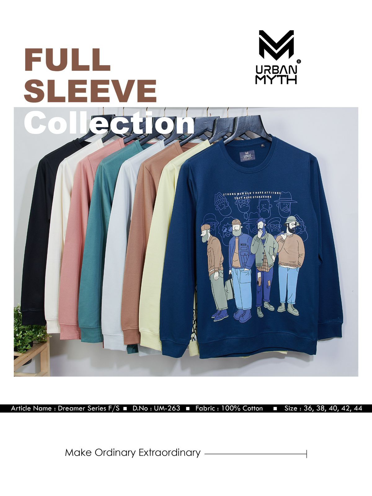 Um 263 Urban Myth Cotton Looper Mens Tshirts Supplier Ahmedabad