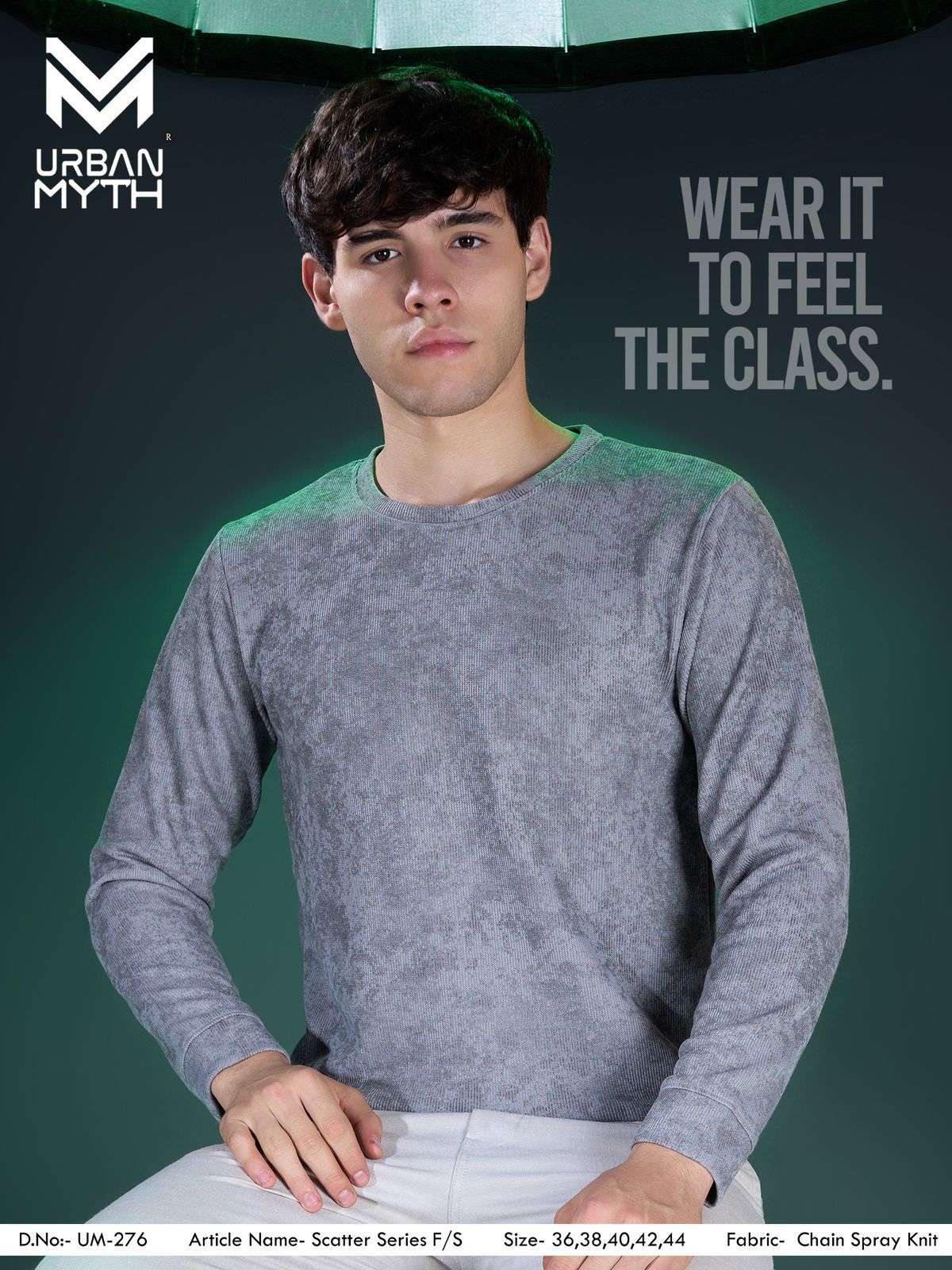 Um 276 Urban Myth Lycra Chain Mens Tshirts Supplier Gujarat