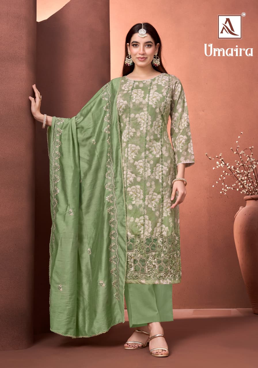 Umaira Alok Viscose Reyon Karachi Salwar Suits Supplier