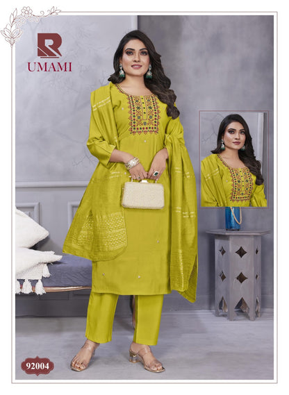 Umami Raashi Roman Silk Readymade Pant Style Suits Wholesaler Gujarat