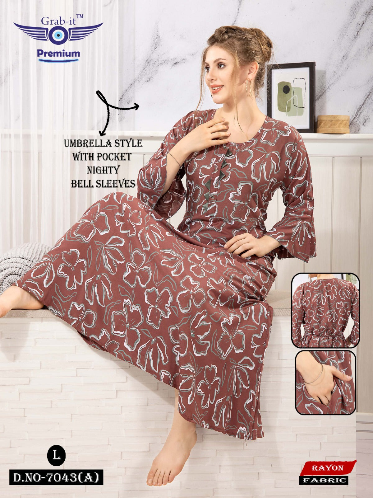 Umbrella Style 0608 Grab It Imported Night Gowns Wholesaler