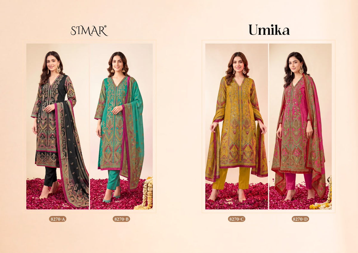 Umika Simar Viscose Twill Pant Style Suits Exporter Gujarat