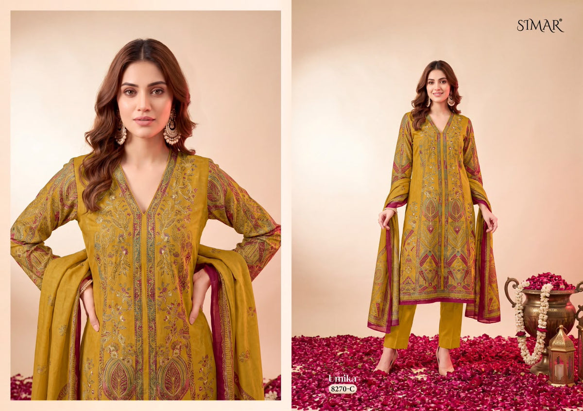 Umika Simar Viscose Twill Pant Style Suits Exporter Gujarat
