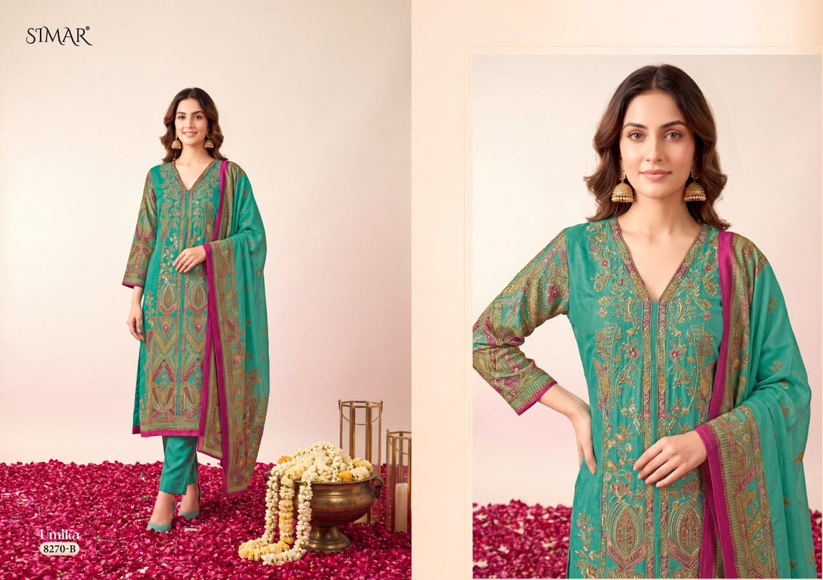 Umika Simar Viscose Twill Pant Style Suits Exporter Gujarat
