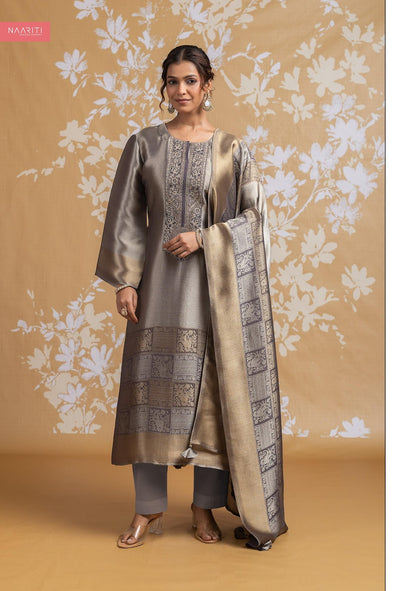Uneet Naariti Silk Pant Style Suits Wholesaler India