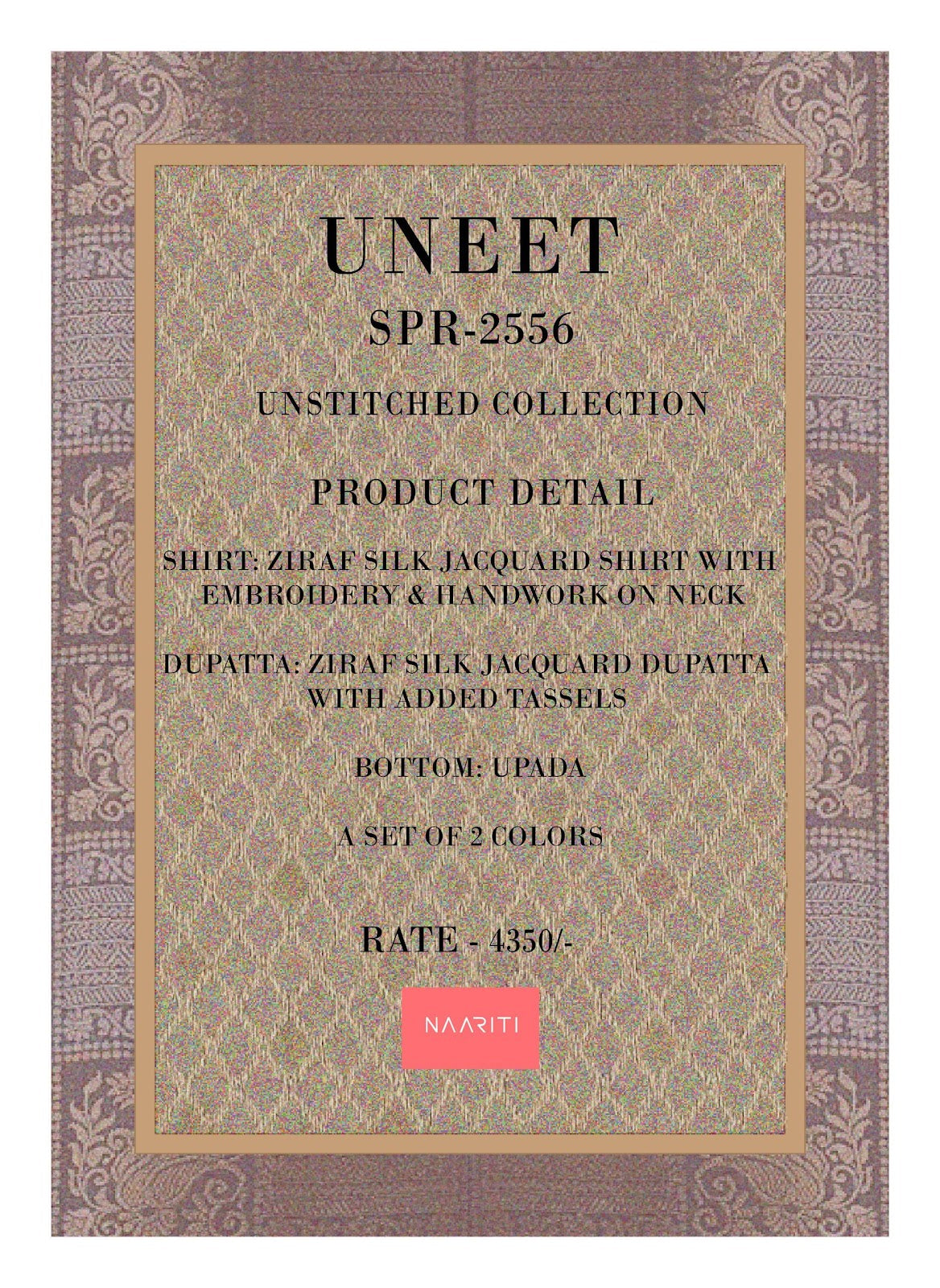 Uneet Naariti Silk Pant Style Suits Wholesaler India