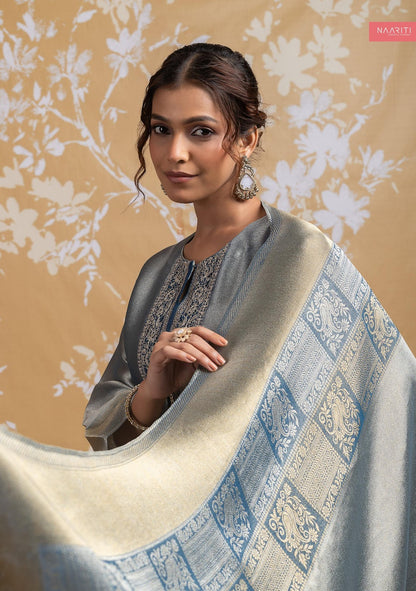 Uneet Naariti Silk Pant Style Suits Wholesaler India