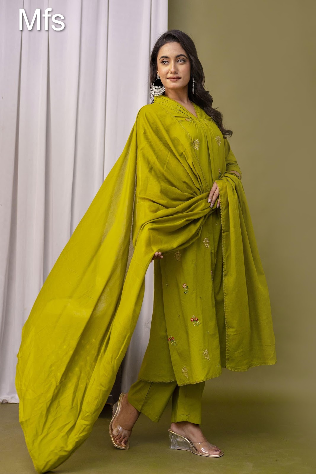 Unique Pattern Mfs 10 Colours Readymade Cotton Pant Suits Wholesaler