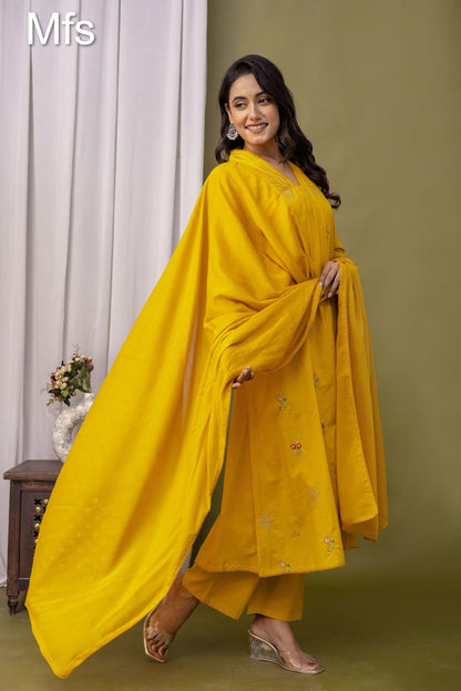 Unique Pattern Mfs 10 Colours Readymade Cotton Pant Suits Wholesaler