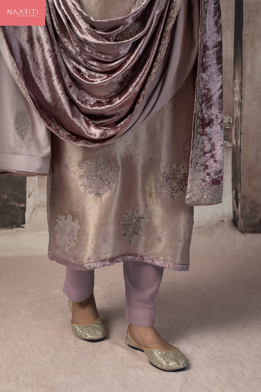 Unshi Naariti Pure Silk Velvet Suits Supplier Ahmedabad