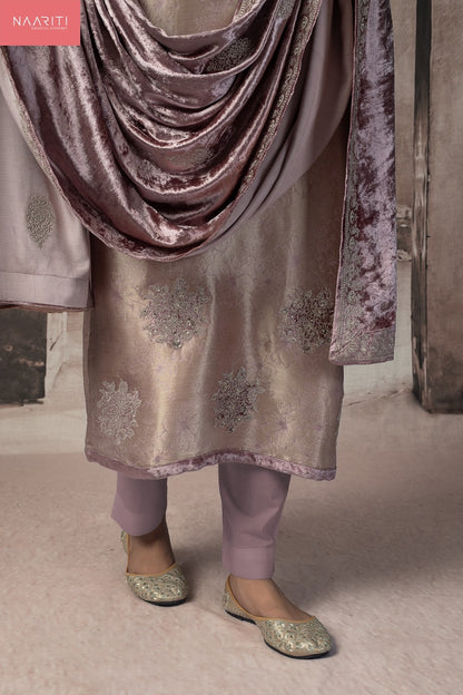 Unshi Naariti Pure Silk Velvet Suits Supplier Ahmedabad