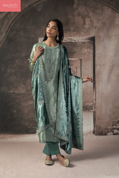 Unshi Naariti Pure Silk Velvet Suits Supplier Ahmedabad