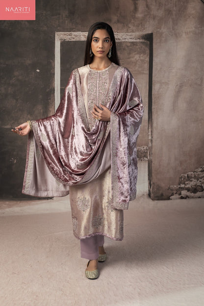 Unshi Naariti Pure Silk Velvet Suits Supplier Ahmedabad
