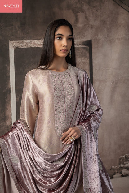 Unshi Naariti Pure Silk Velvet Suits Supplier Ahmedabad