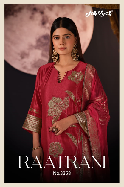 Raatrani 3358 Jay Vijay Bemberg Pant Style Suits Supplier