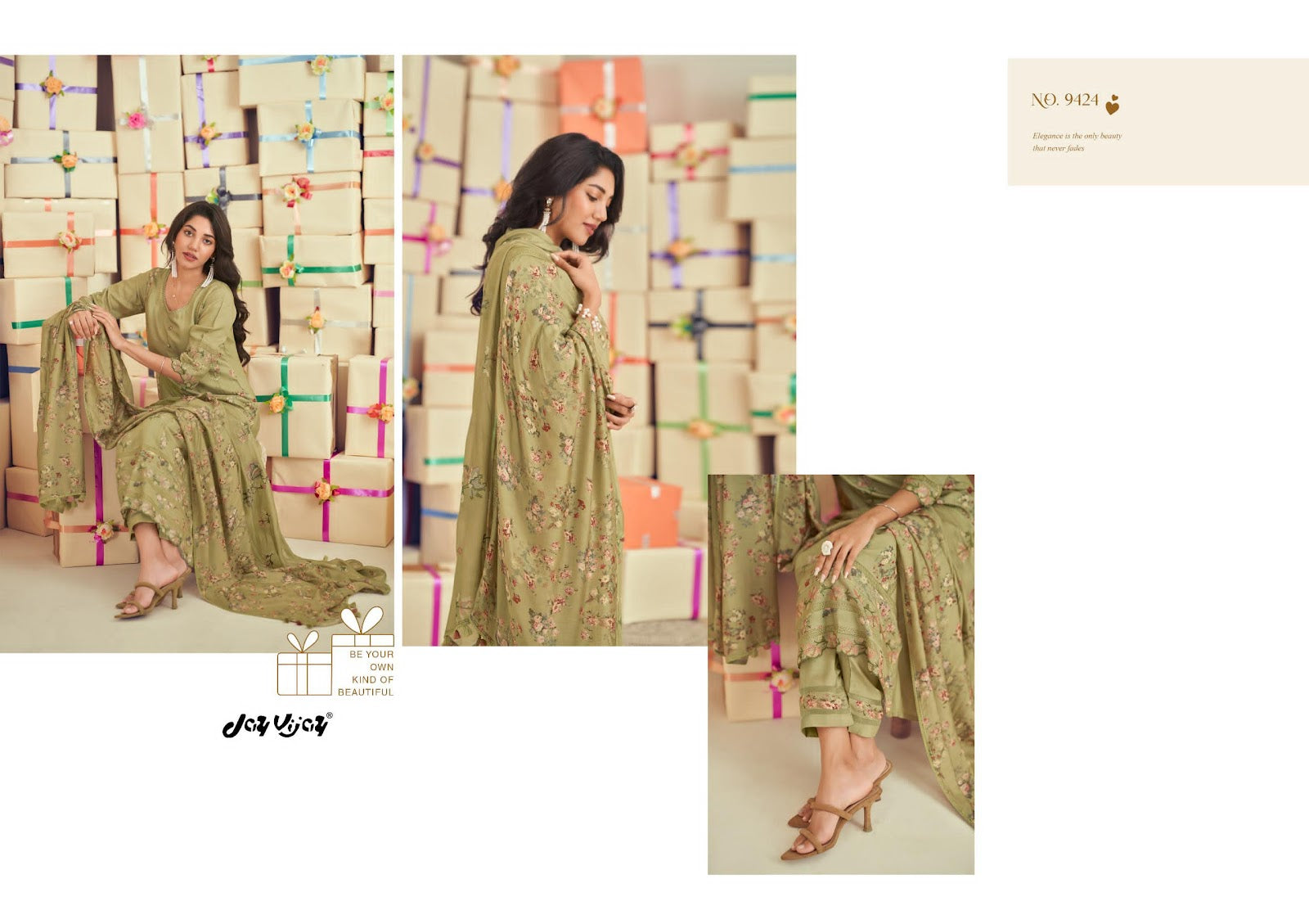 Uphaar Jay Vijay Muslin Silk Pant Style Suits Wholesale Price