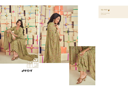 Uphaar Jay Vijay Muslin Silk Pant Style Suits Wholesale Price