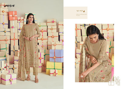 Uphaar Jay Vijay Muslin Silk Pant Style Suits Wholesale Price