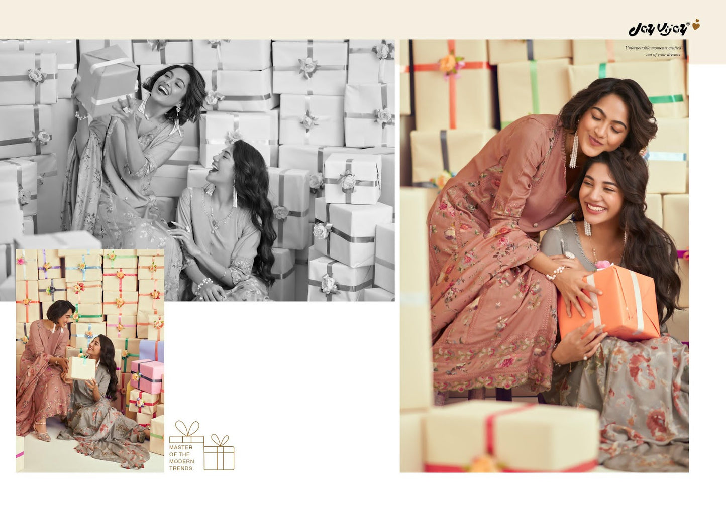 Uphaar Jay Vijay Muslin Silk Pant Style Suits Wholesale Price