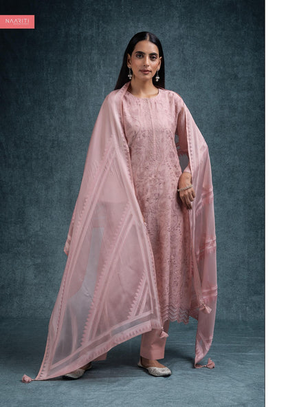 Uraash Naariti Mul Chanderi Pant Style Suits Wholesaler Ahmedabad