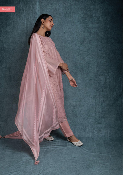 Uraash Naariti Mul Chanderi Pant Style Suits Wholesaler Ahmedabad