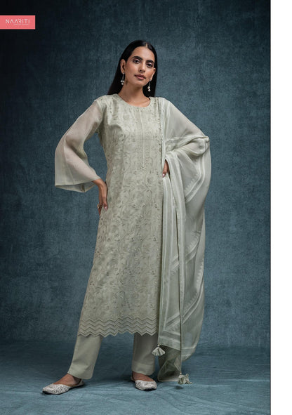 Uraash Naariti Mul Chanderi Pant Style Suits Wholesaler Ahmedabad