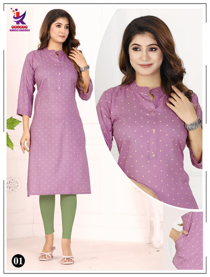 Urban Glow 4 Mlm Kalash Lifestyle Rayon 17Kg Kurti With Pocket Wholesale Price