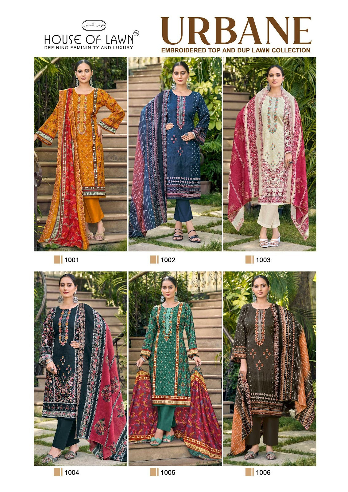Urbane House Of Lawn Cotton Karachi Salwar Suits Wholesale Price