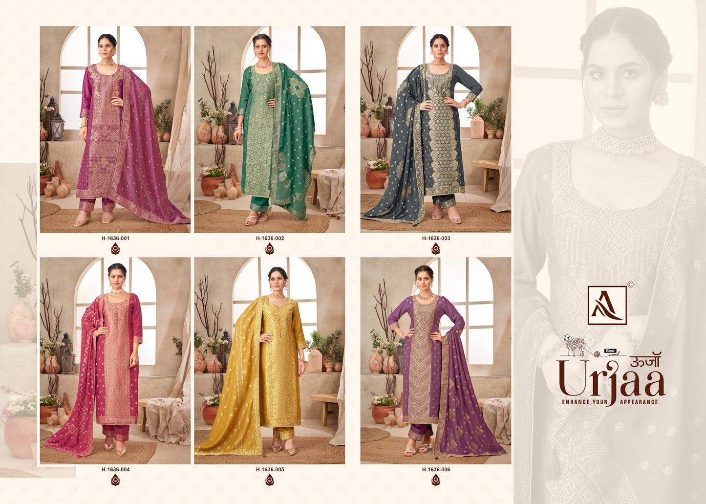 Urjaa Alok Viscose Pashmina Suits Supplier