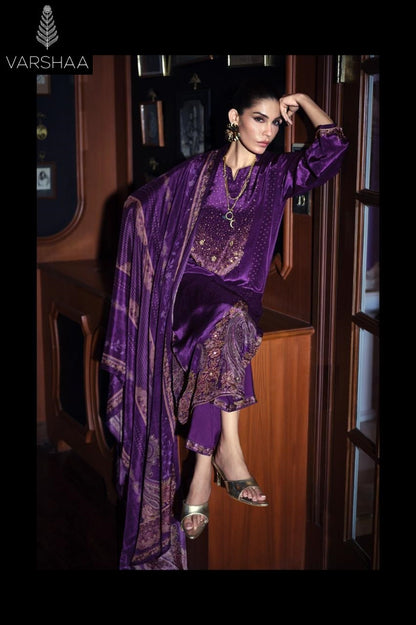Urmi Varshaa Viscose Crape Pant Style Suits Wholesaler