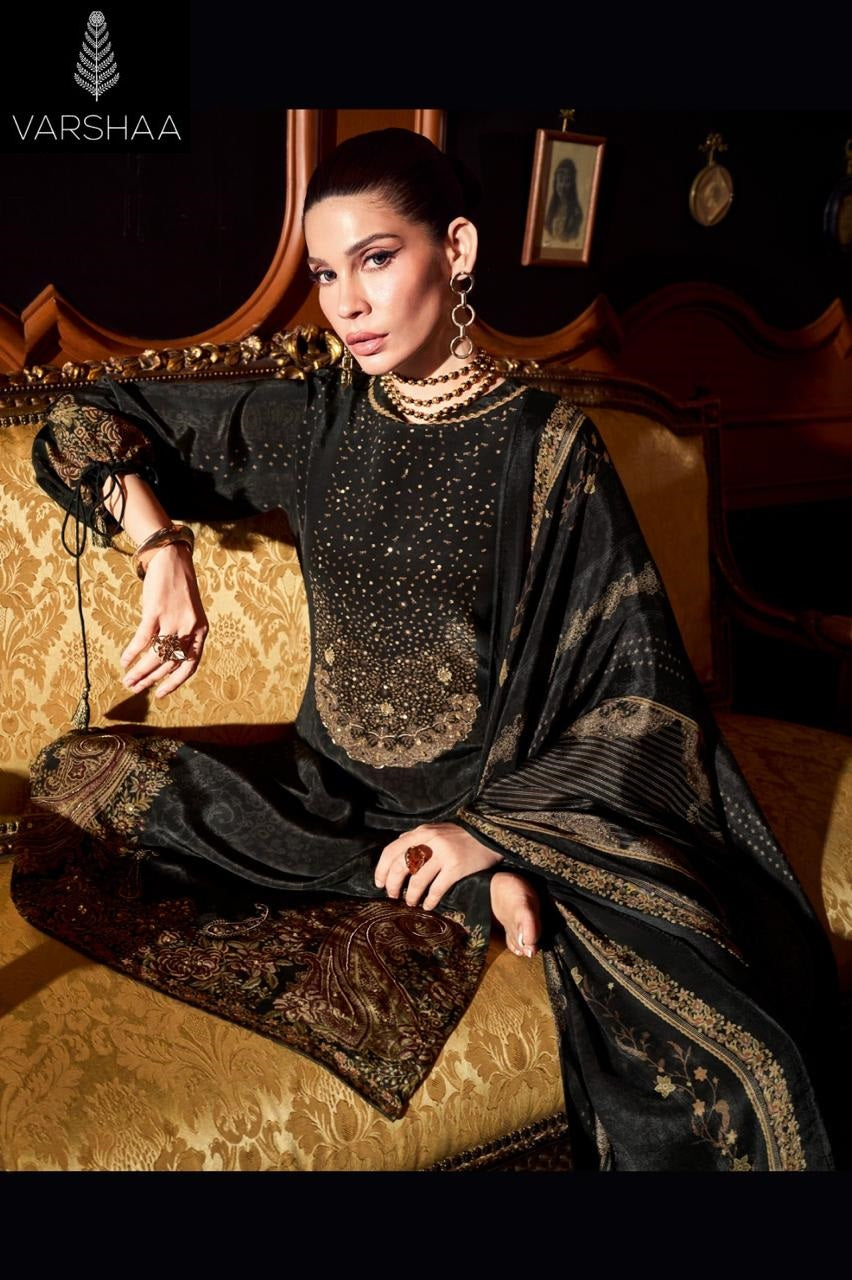 Urmi Varshaa Viscose Crape Pant Style Suits Wholesaler