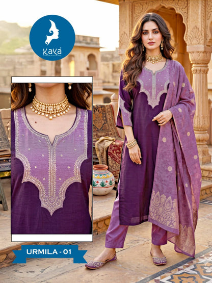 Urmila Kaya Two Tone Readymade Pant Style Suits Exporter India