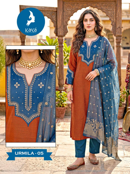 Urmila Kaya Two Tone Readymade Pant Style Suits Exporter India