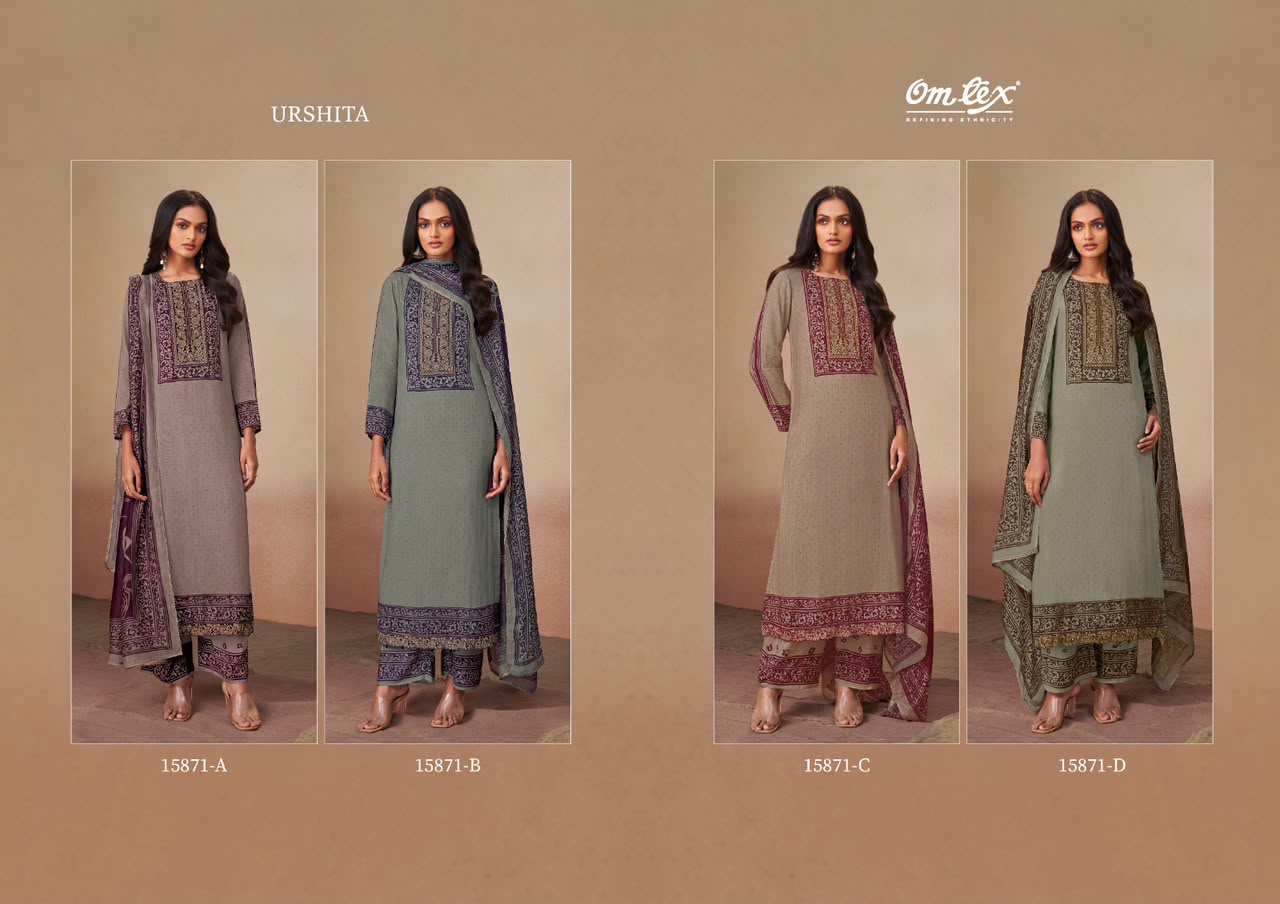 Urshita Omtex Muslin Pant Style Suits Exporter India