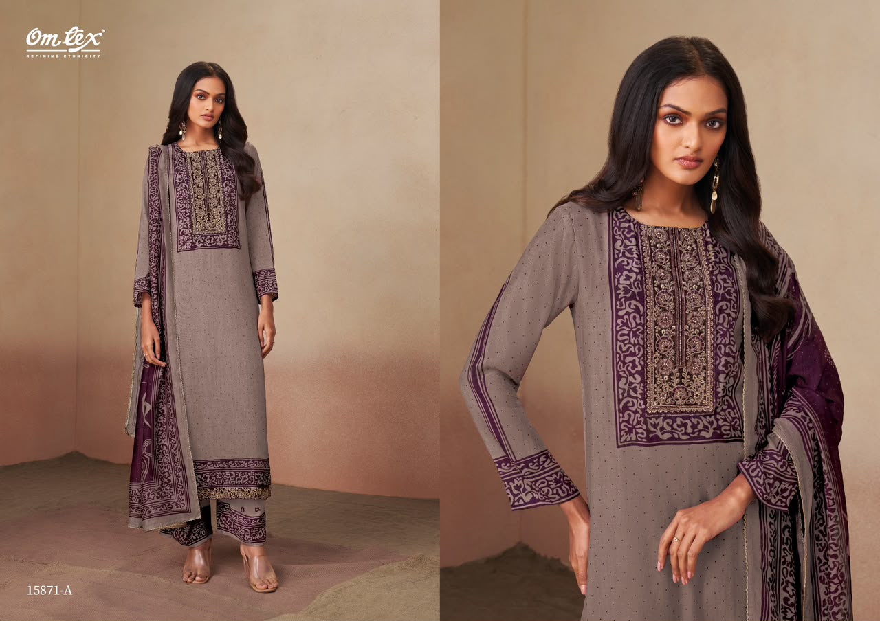 Urshita Omtex Muslin Pant Style Suits Exporter India