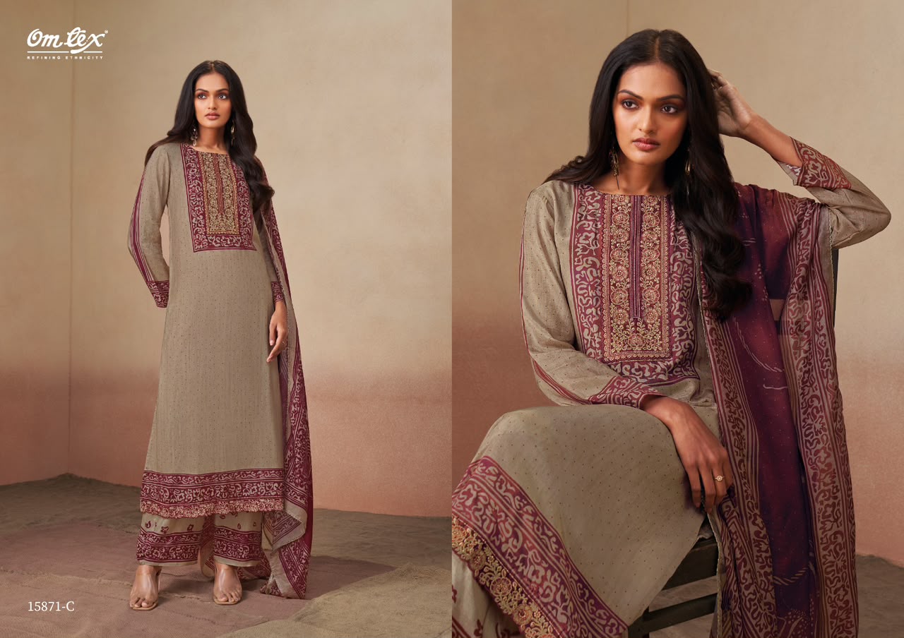 Urshita Omtex Muslin Pant Style Suits Exporter India