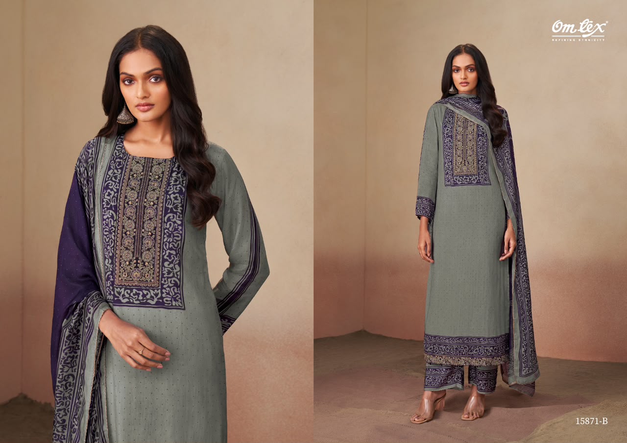 Urshita Omtex Muslin Pant Style Suits Exporter India